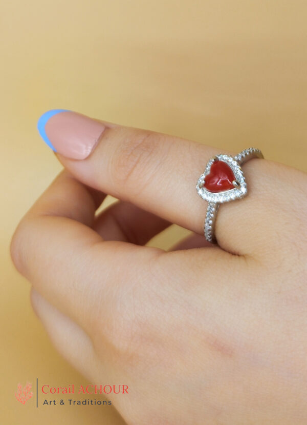 Bague en Argent 925 et Corail rouge 011 – Image 4