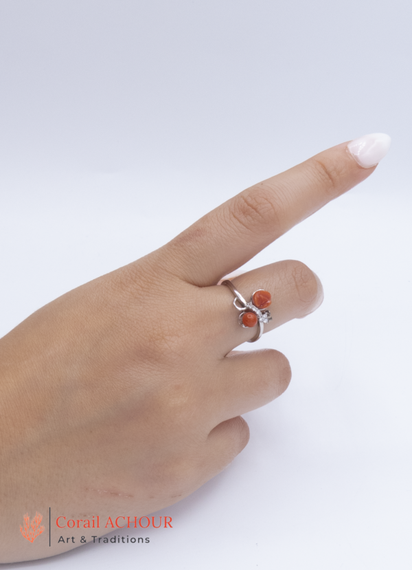 Bague en Argent 925 et Corail rouge 001 – Image 6