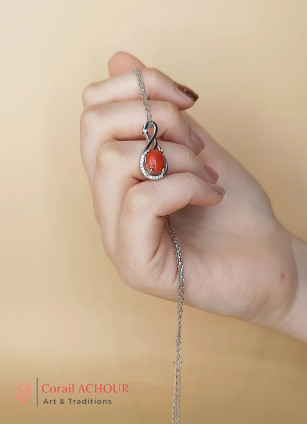 Collier en Corail rouge COL 0018 – Image 4