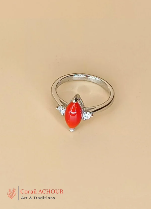 Bague en Argent 925 et Corail rouge 055 – Image 7