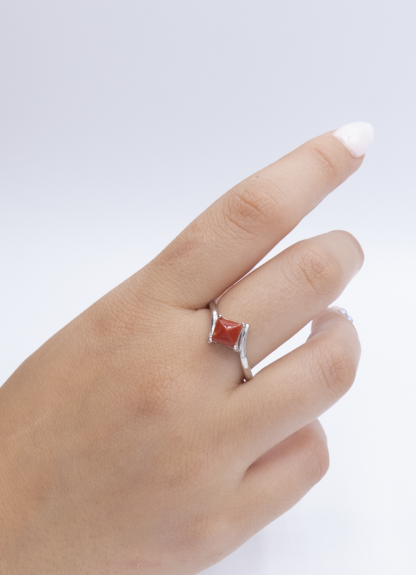 Bague en Argent 925 et Corail rouge 020 – Image 2