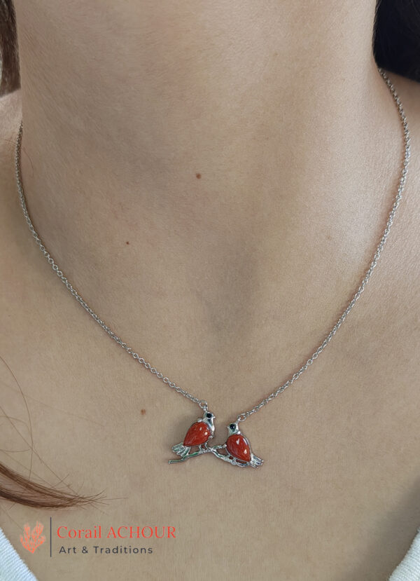 Collier en Corail rouge COL 0011