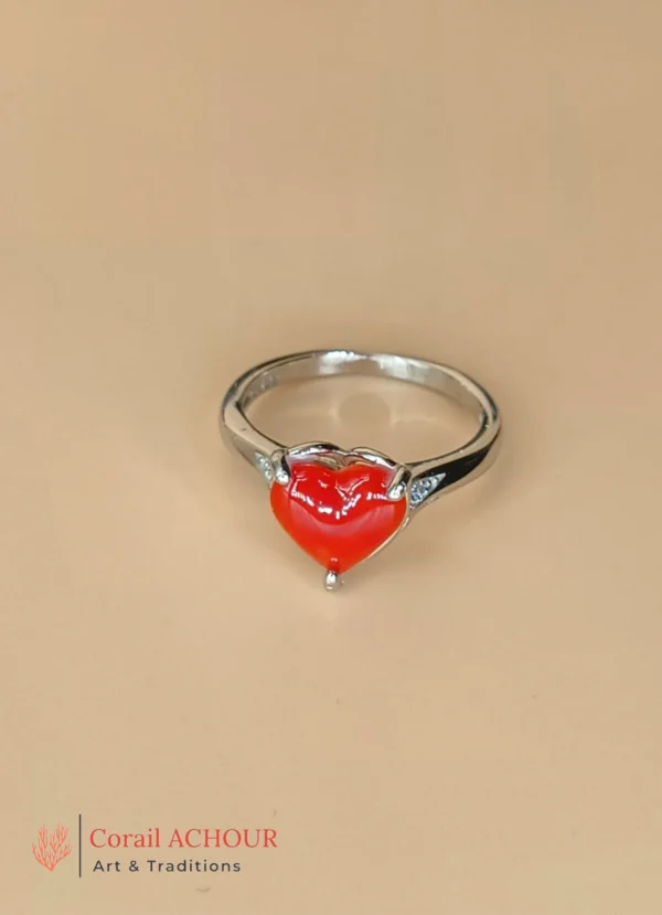 Bague en Argent 925 et Corail rouge 028 – Image 6