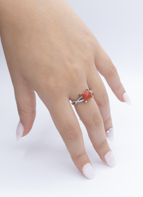 Bague en Argent 925 et Corail rouge 030 – Image 6