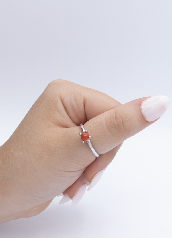 Bague en Argent 925 et Corail rouge 032 – Image 6