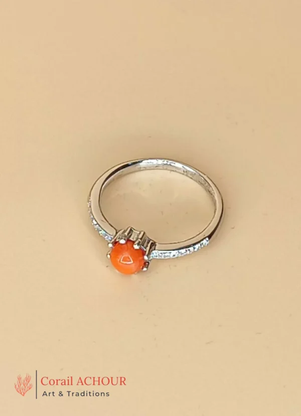 Bague en Argent 925 et Corail rouge 057 – Image 7