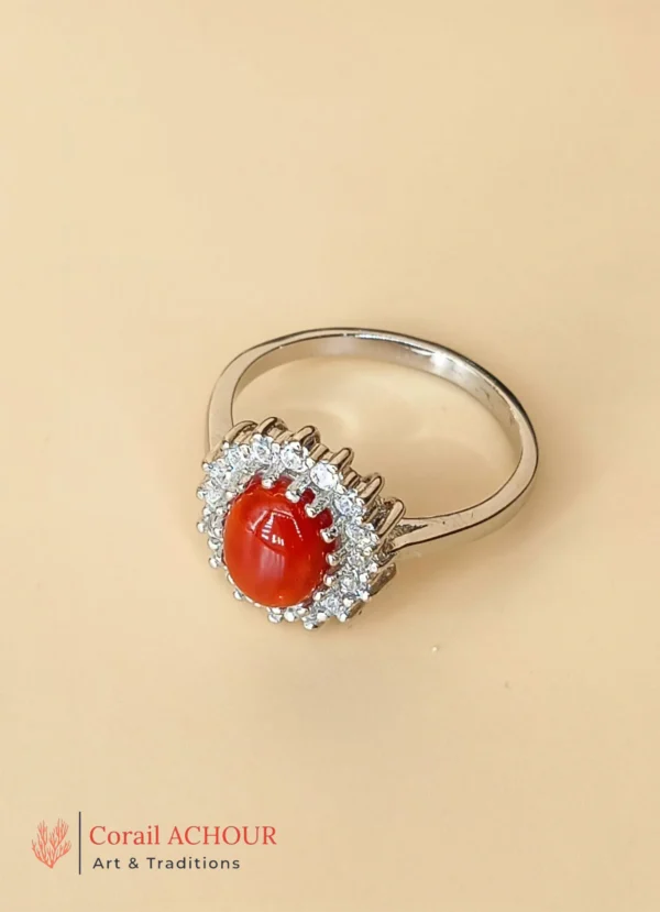 Bague en Argent 925 et Corail rouge 045 – Image 6