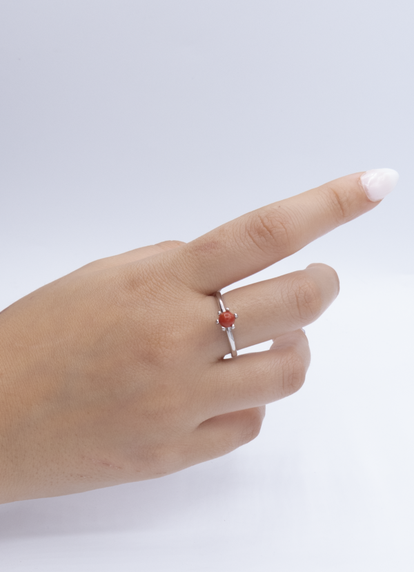 Bague en Argent 925 et Corail rouge 004 – Image 5