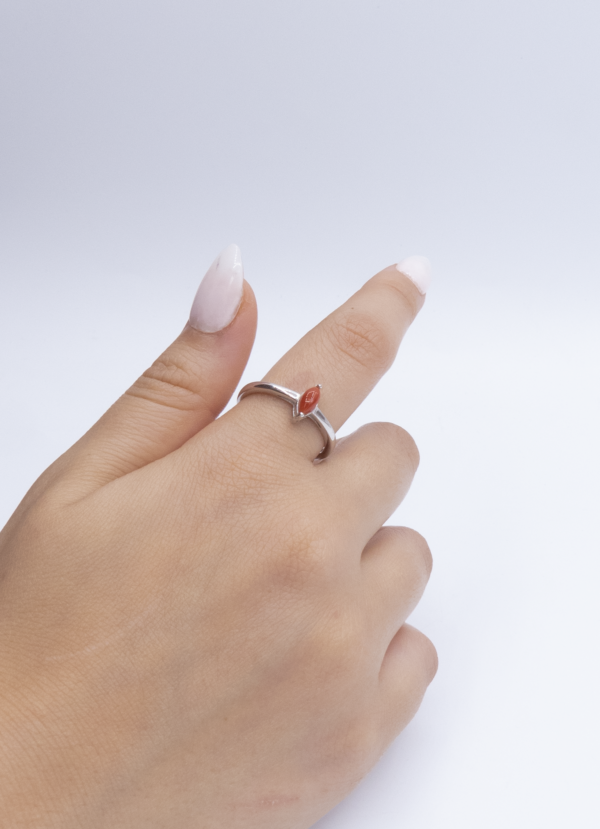 Bague en Argent 925 et Corail rouge 042 – Image 6