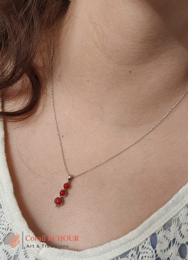 Collier en Corail rouge COL 0013