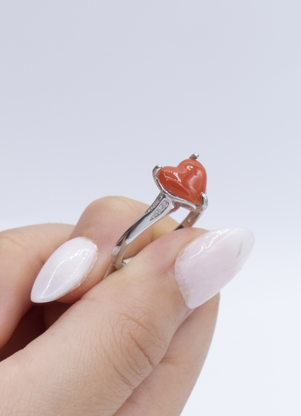 Bague en Argent 925 et Corail rouge 028 – Image 7