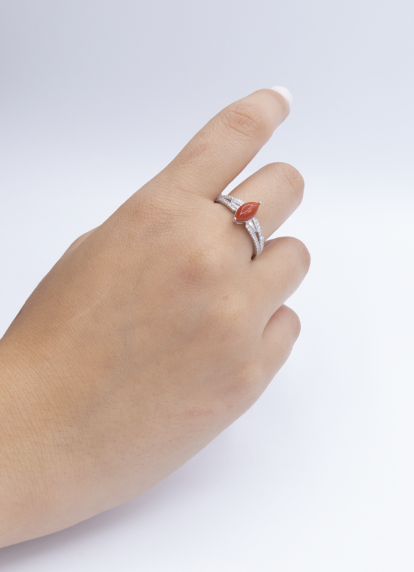 Bague en Argent 925 et Corail rouge 049 – Image 6