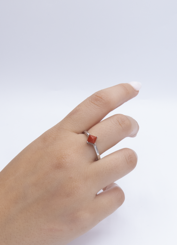 Bague en Argent 925 et Corail rouge 047 – Image 3