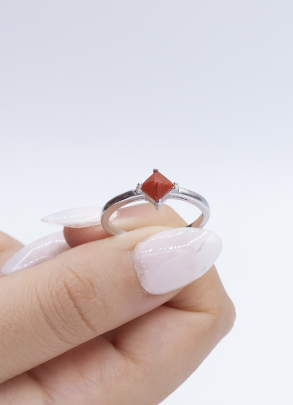 Bague en Argent 925 et Corail rouge 047 – Image 2