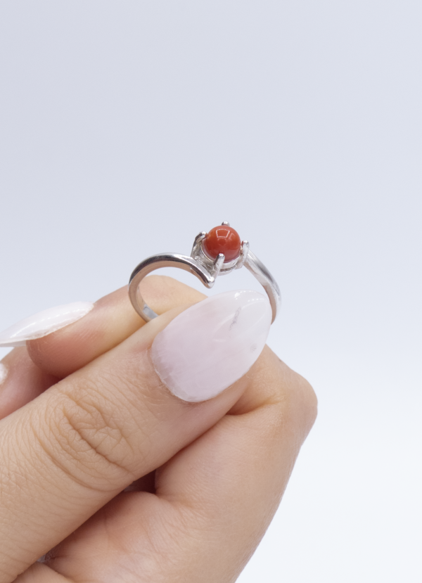 Bague en Argent 925 et Corail rouge 056 – Image 2