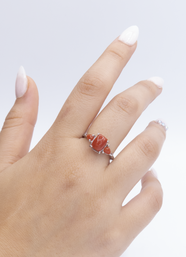 Bague en Argent 925 et Corail rouge 009 – Image 8