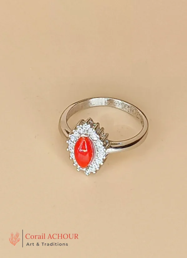 Bague en Argent 925 et Corail rouge 044 – Image 7