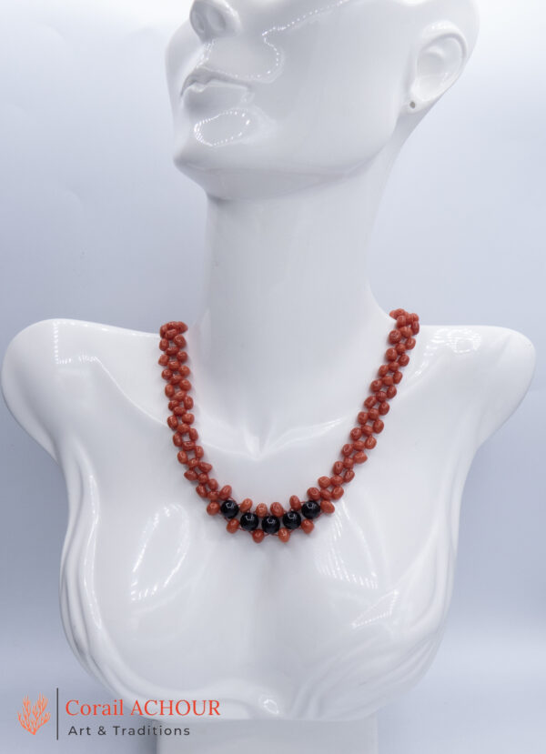 Collier en Corail rouge bille