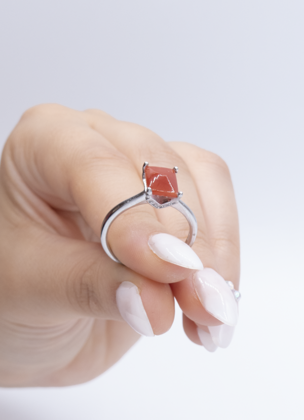 Bague en Argent 925 et Corail rouge 019 – Image 2