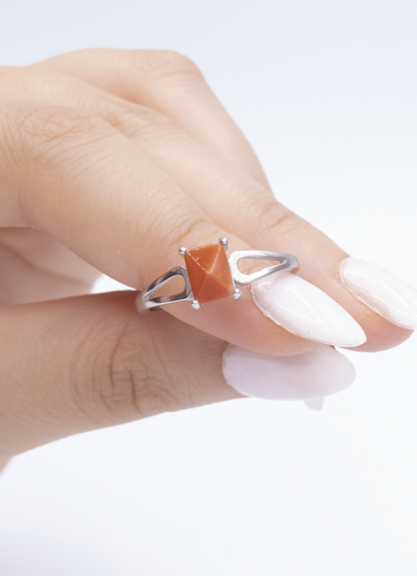 Bague en Argent 925 et Corail rouge 021 – Image 4