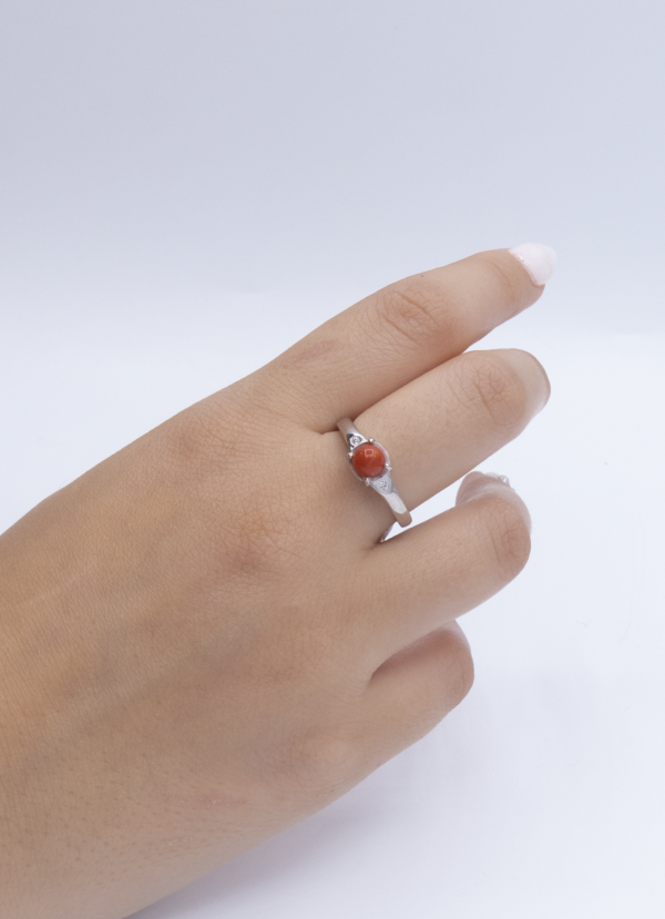 Bague en Argent 925 et Corail rouge 035 – Image 3