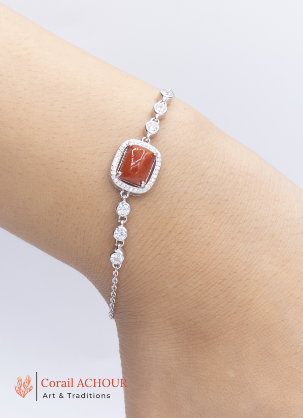 Bracelet en Corail rouge 0004 et argent