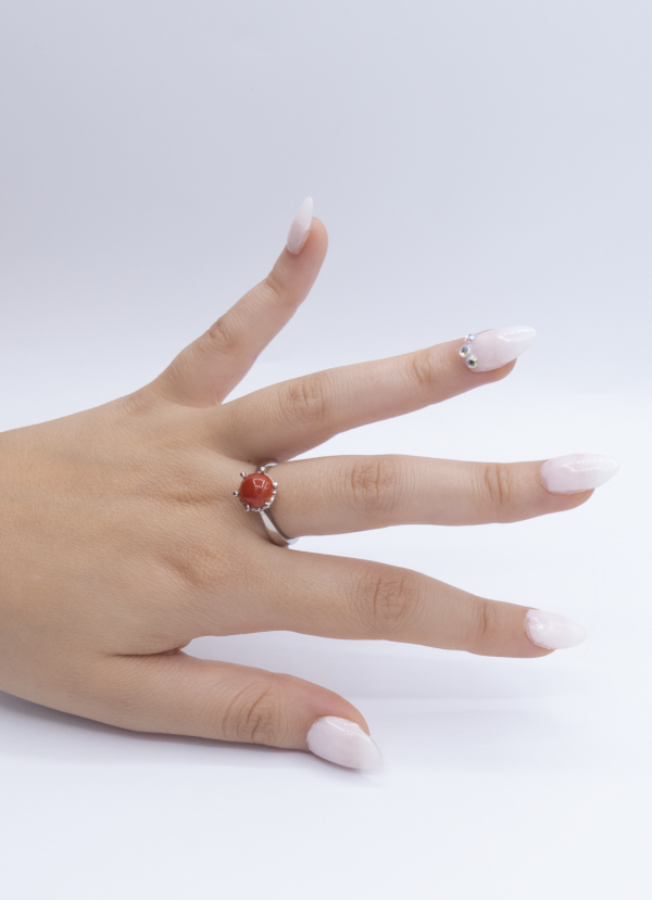 Bague en Argent 925 et Corail rouge 043 – Image 2