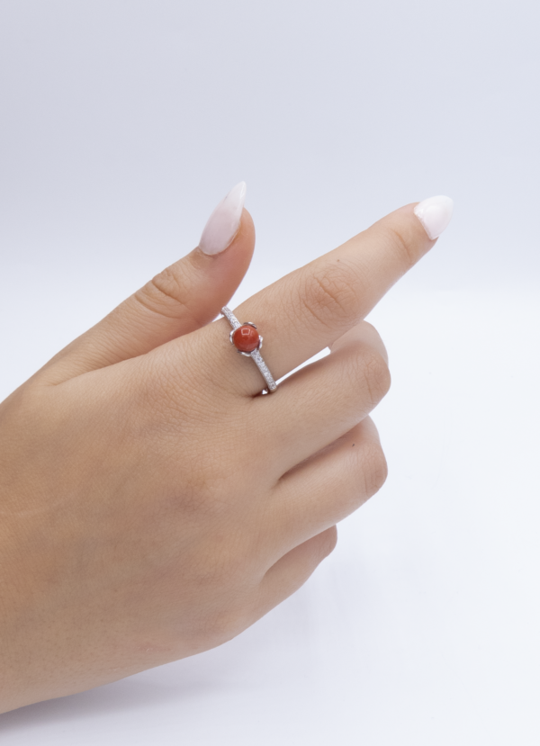 Bague en Argent 925 et Corail rouge 053 – Image 2