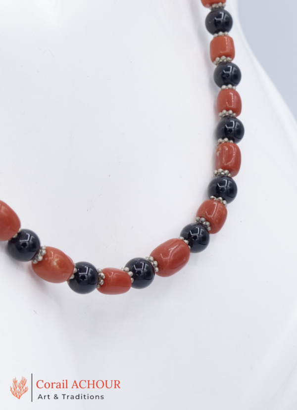 Collier en Corail rouge bille Bl31 – Image 2