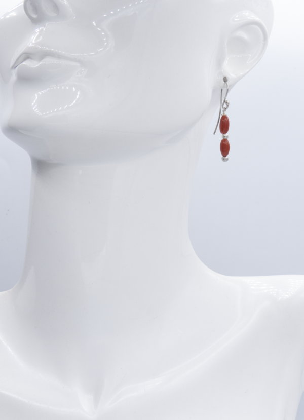 Boucles d'Oreilles en Corail rouge véritable BO 003 – Image 3