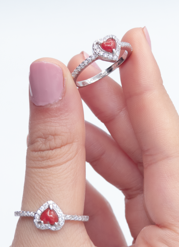 Bague en Argent 925 et Corail rouge 060 – Image 5