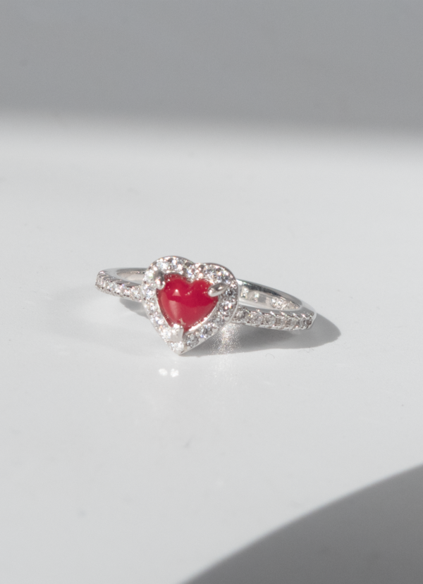 Bague en Argent 925 et Corail rouge 060 – Image 2